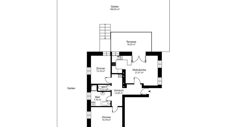 Eigentumswohnung mit 130m2 GARTEN Plan